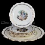 Лот. № 343 Набор тарелок Rosenthal серия ‘POMPADOUR’ Первая половина XX века