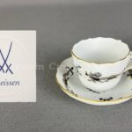 Лот. № 719 Кофейная пара Meissen черный Дракон