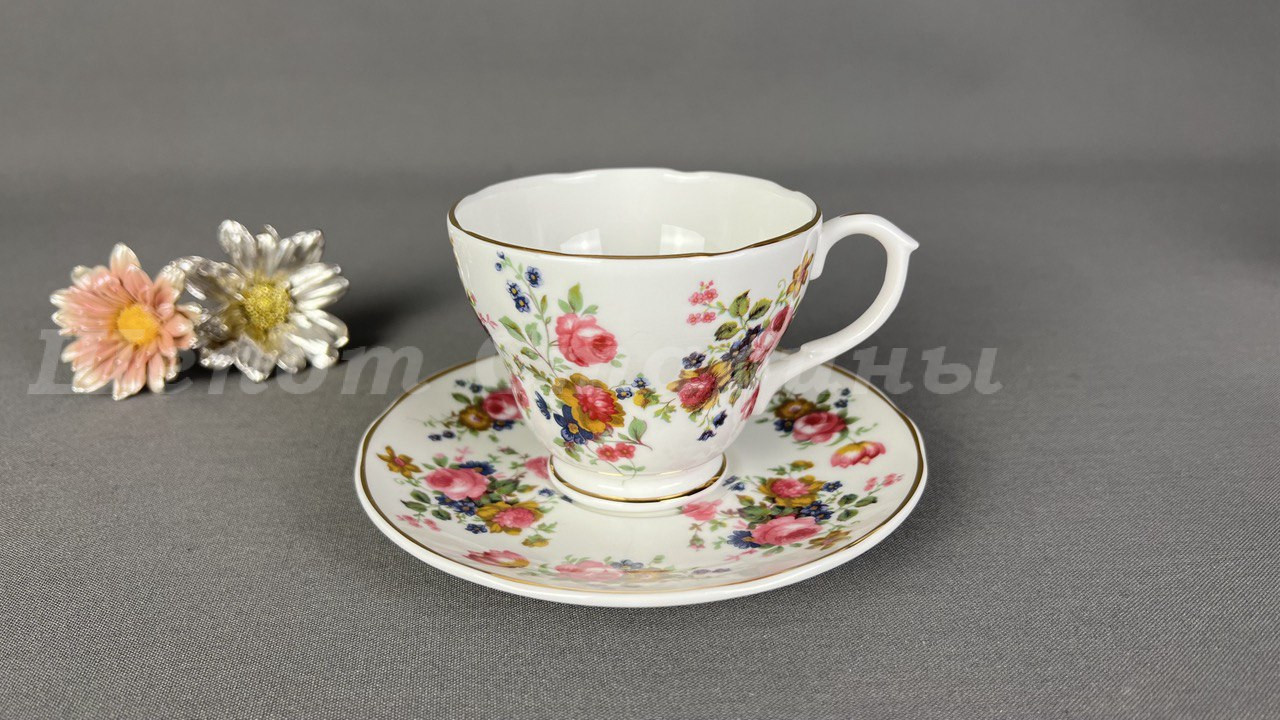 Лот. № 739 Винтажная чайная пара STAFFORDSHIRE ENGLAND