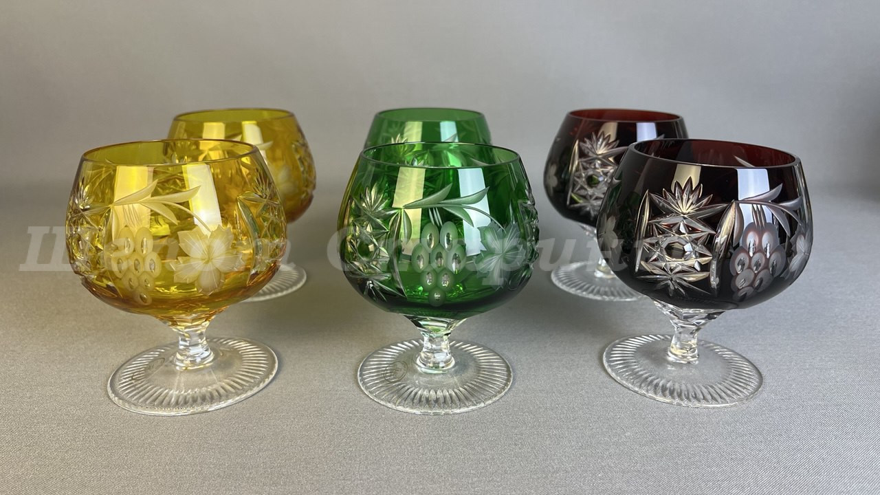 Лот. № 835 Коньячные хрустальные фужеры AJKA CRYSTAL, Hungary